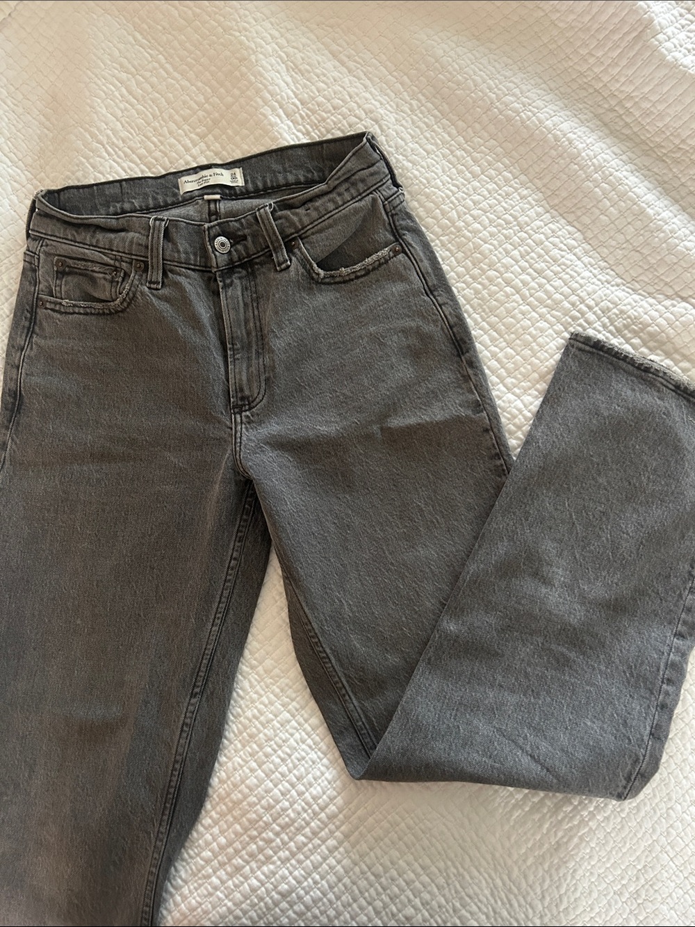 Abercrombie & Fitch Women's Low Rise Jeans - Gray